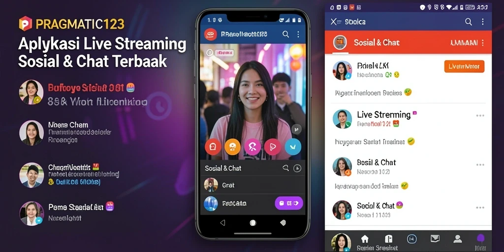 Tampilan antarmuka aplikasi PRAGMATIC123 yang menarik dan fungsi Live Streaming.