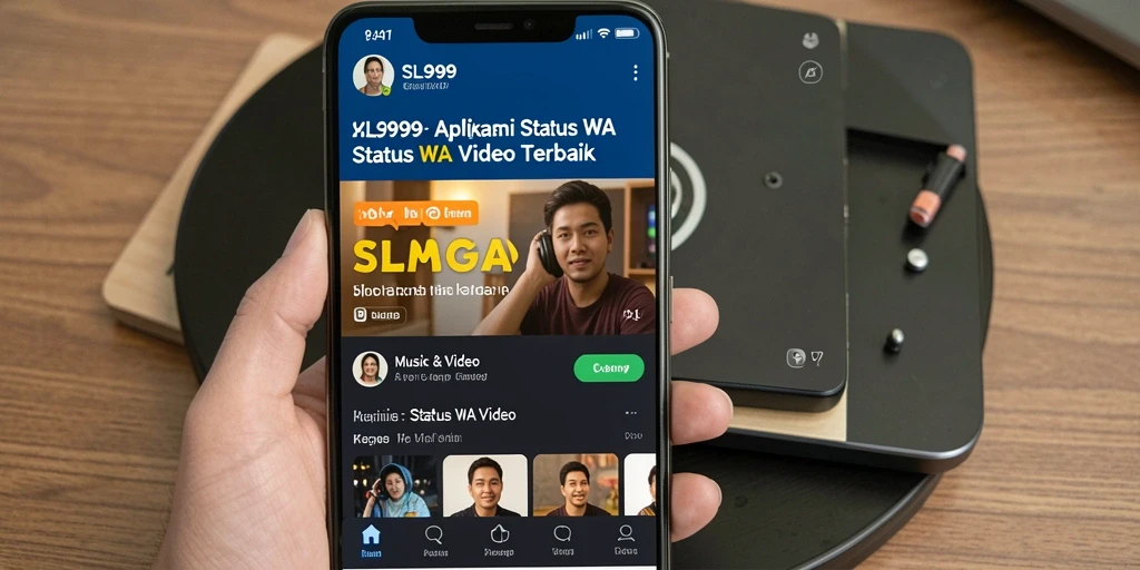 Antarmuka SL999 yang menarik untuk Status WA Video.